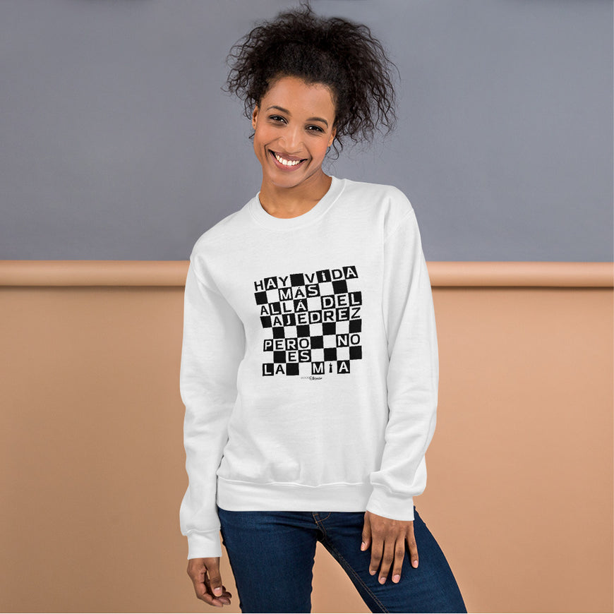 Sudadera blanca Unisex Hay vida